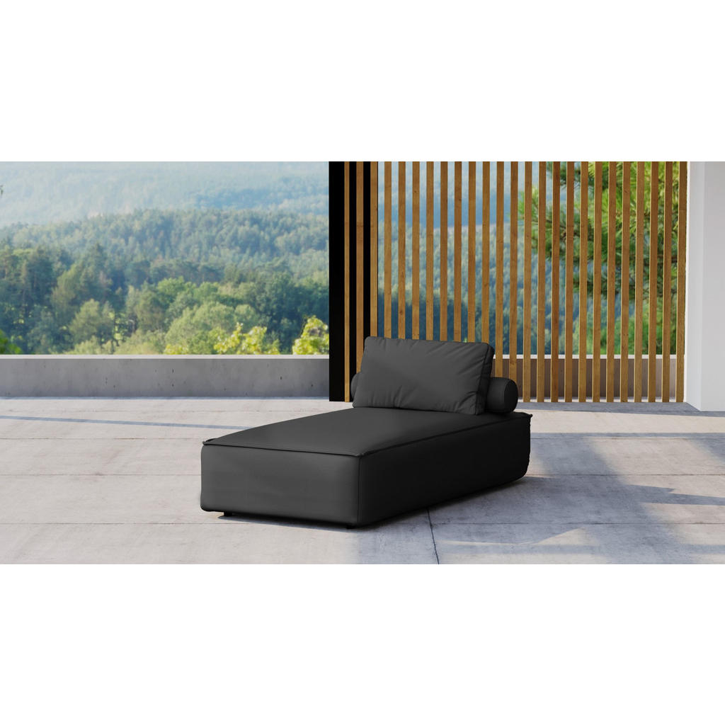 Kaiser Möbel Gartenchaiselongue, Schwarz, Holz, 90x73x1