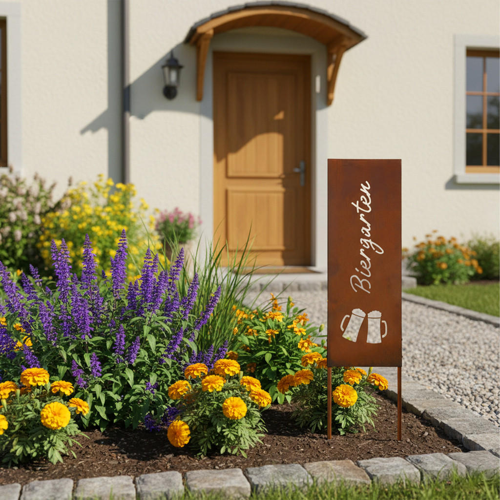 Relaxdays Edelrost-Gartendeko, Braun, Metall, 1.5 cm, G