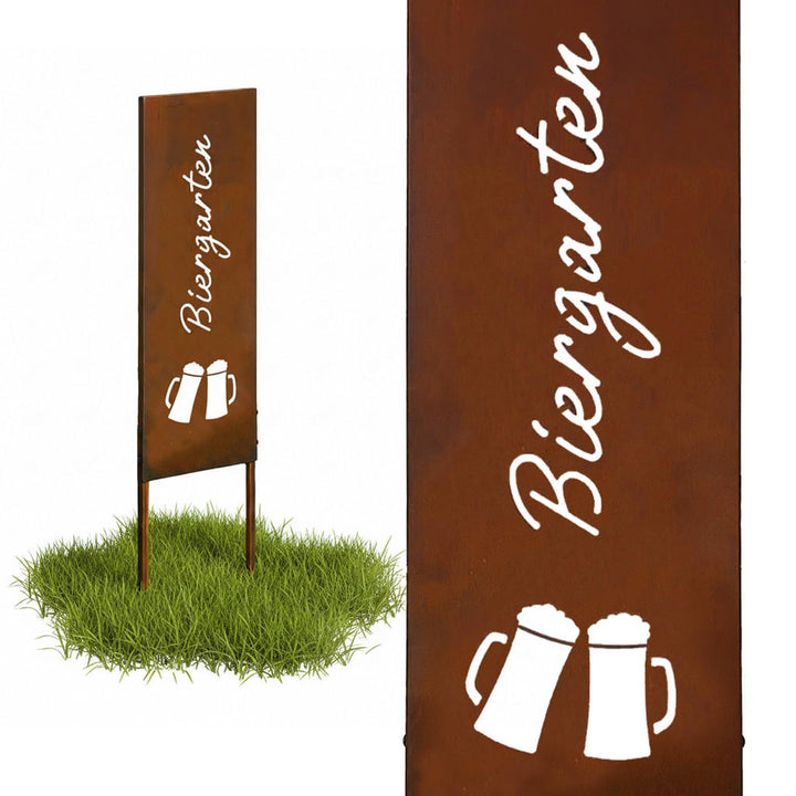 Relaxdays Edelrost-Gartendeko, Braun, Metall, 1.5 cm, G