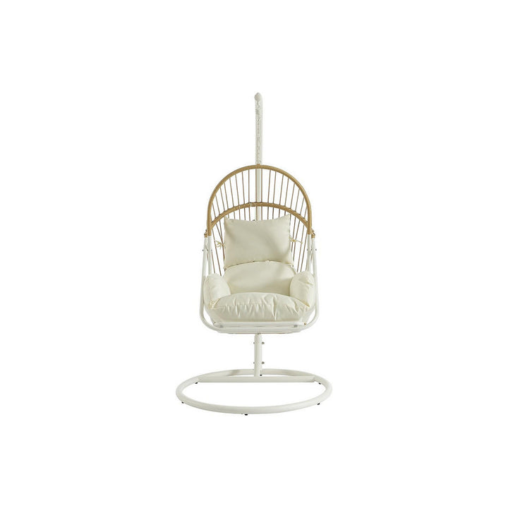 Vente-Unique Hängesessel, Natur, Metall, Uni, 1-Sitzer,