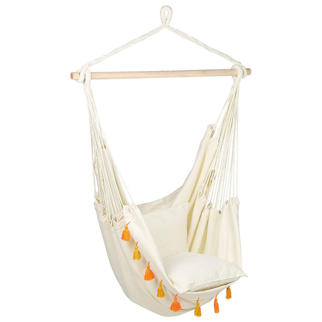 Beliani Hängesessel, Beige, Textil, 96x125x55 cm, Garte