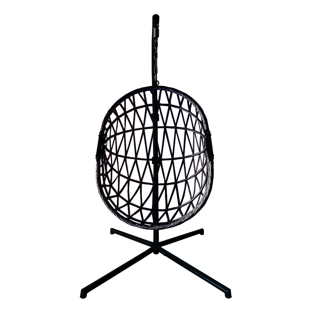 Mobili Rebecca Hängesessel, Grau, Metall, 1-Sitzer, Ova