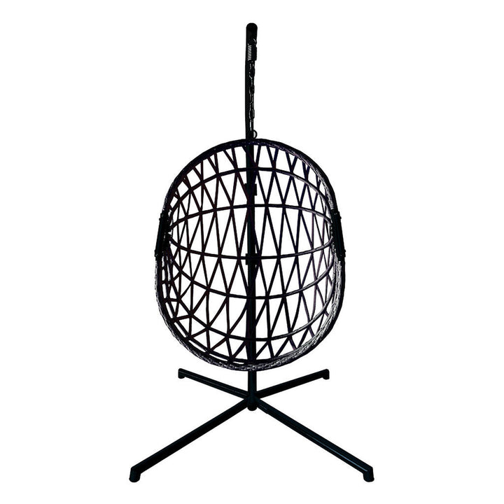 Mobili Rebecca Hängesessel, Grau, Metall, 1-Sitzer, Ova