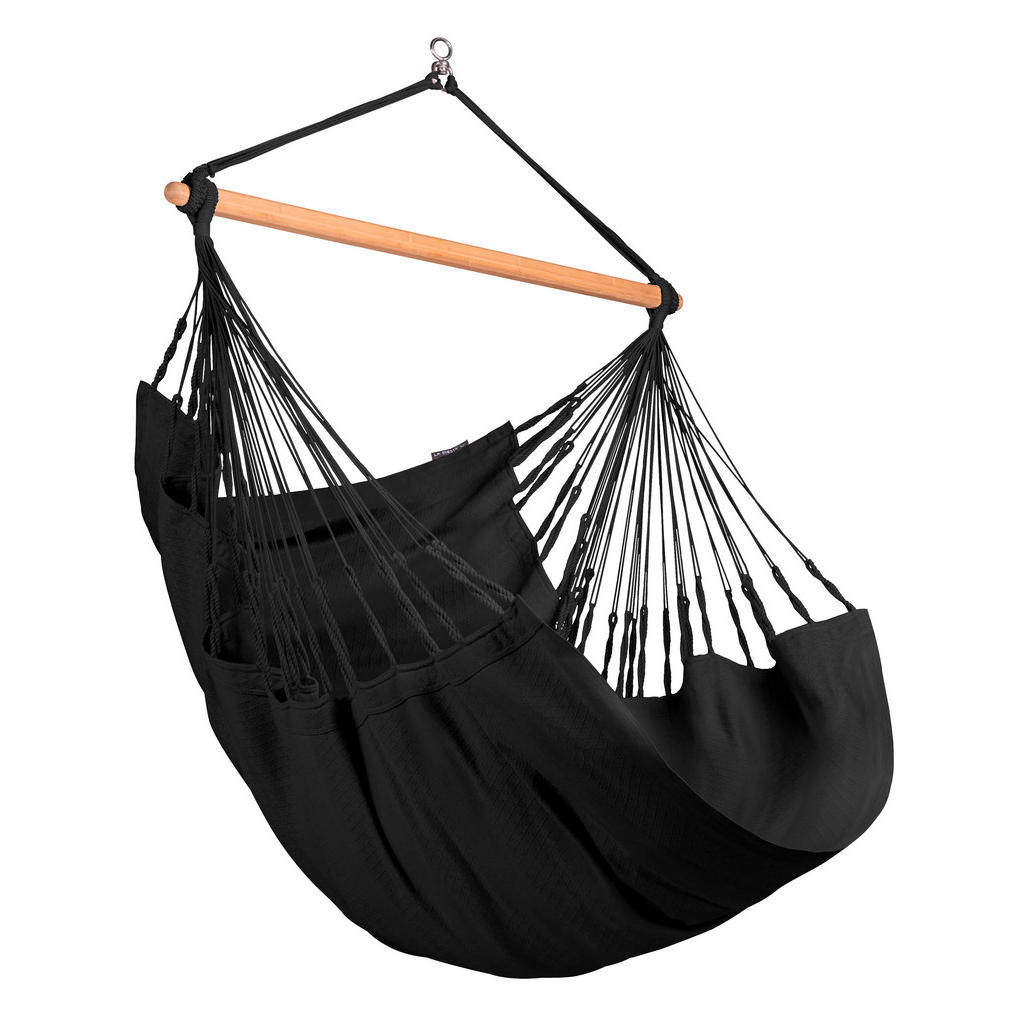 La Siesta Hängesessel Comfort Organic Cotton, Schwarz,