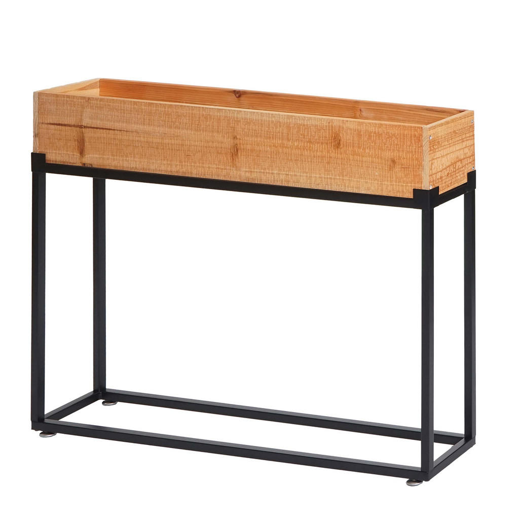 MCW Hochbeet, Braun, Schwarz, Holz, 80x62x16 cm, Garten