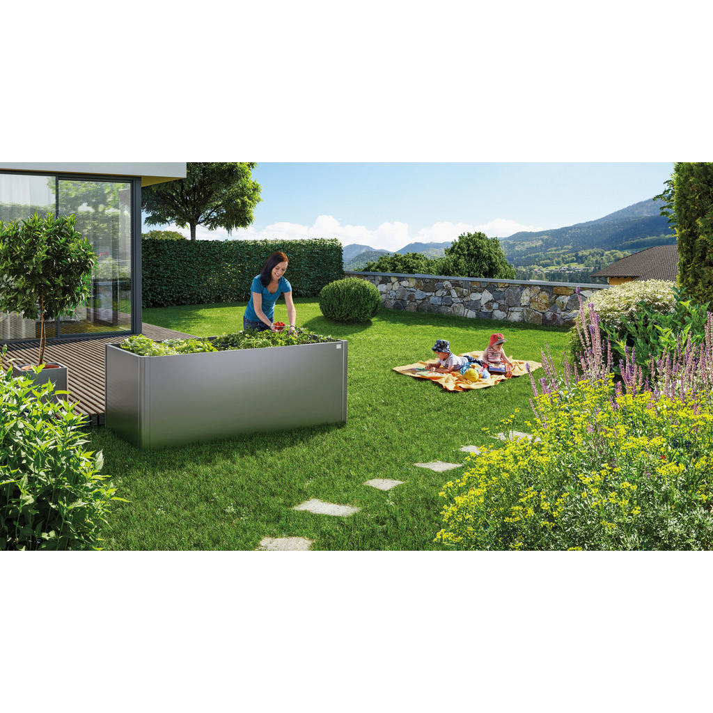 Biohort Hochbeet, Dunkelgrau, Metall, 2175 L, 201x201 c