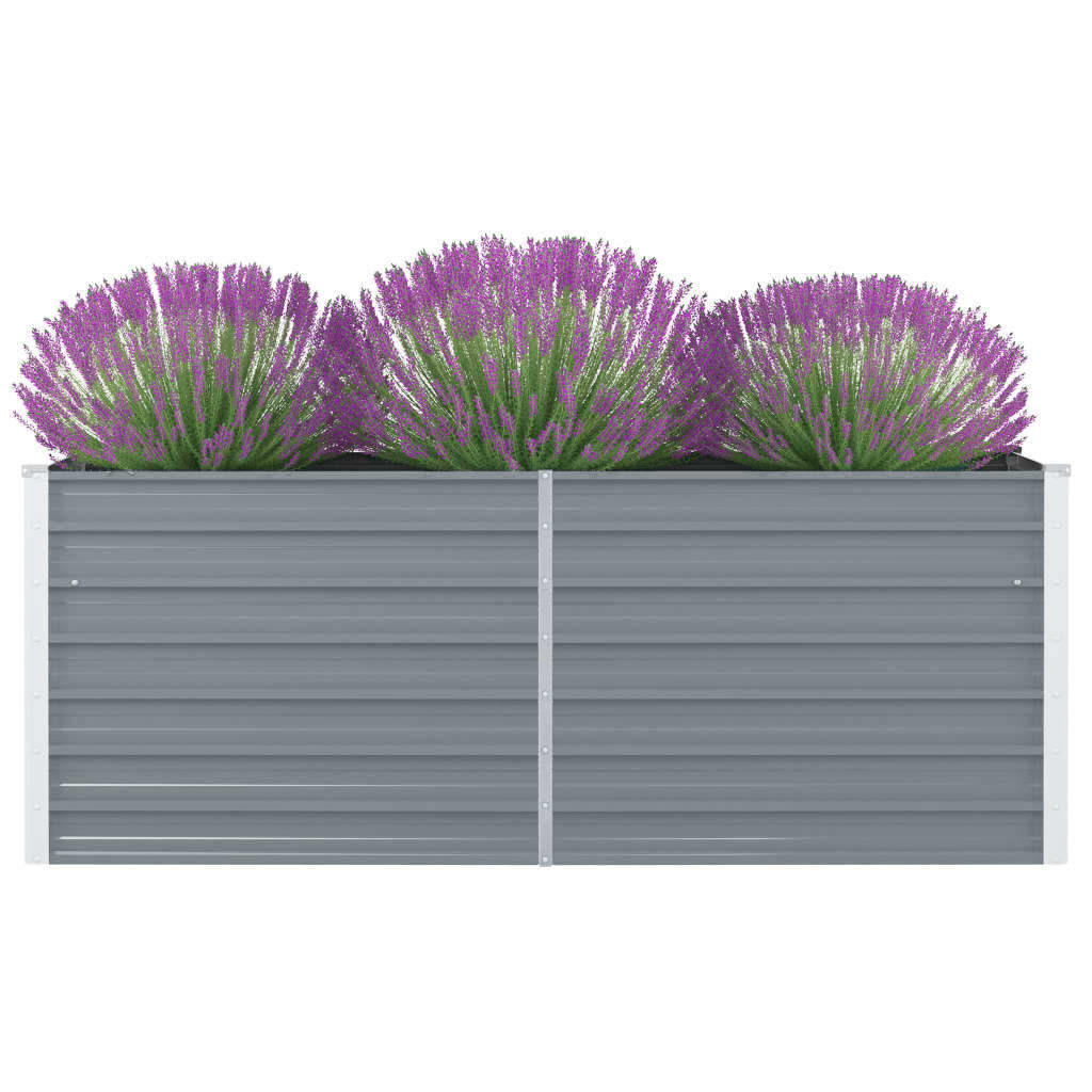 Deluke Hochbeet, Grau, Metall, 160x45x80 cm, Gartenzube