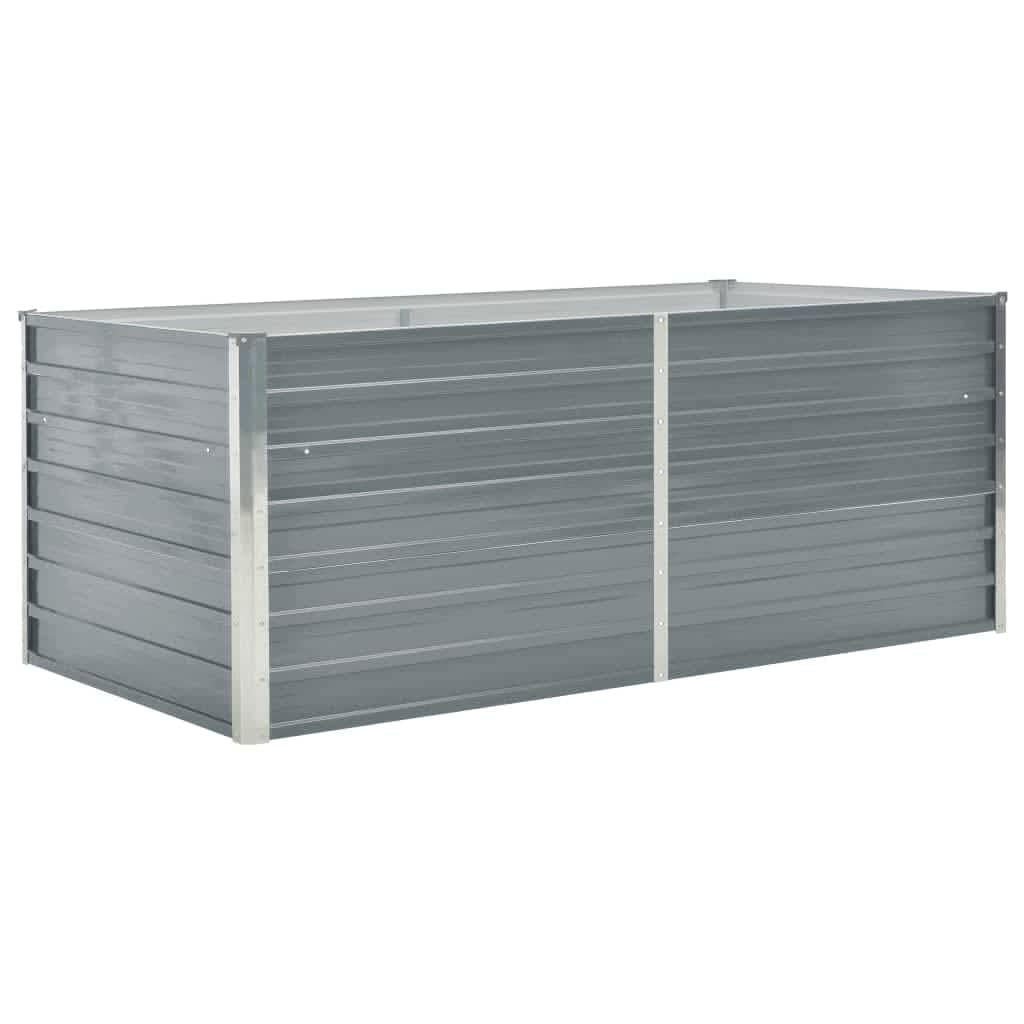 Deluke Hochbeet, Grau, Metall, 160x45x80 cm, Gartenzube