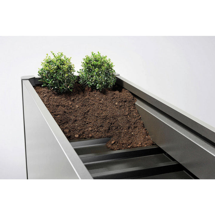Biohort Hochbeet Belvedere, Silber, Metall, 152x152 cm,