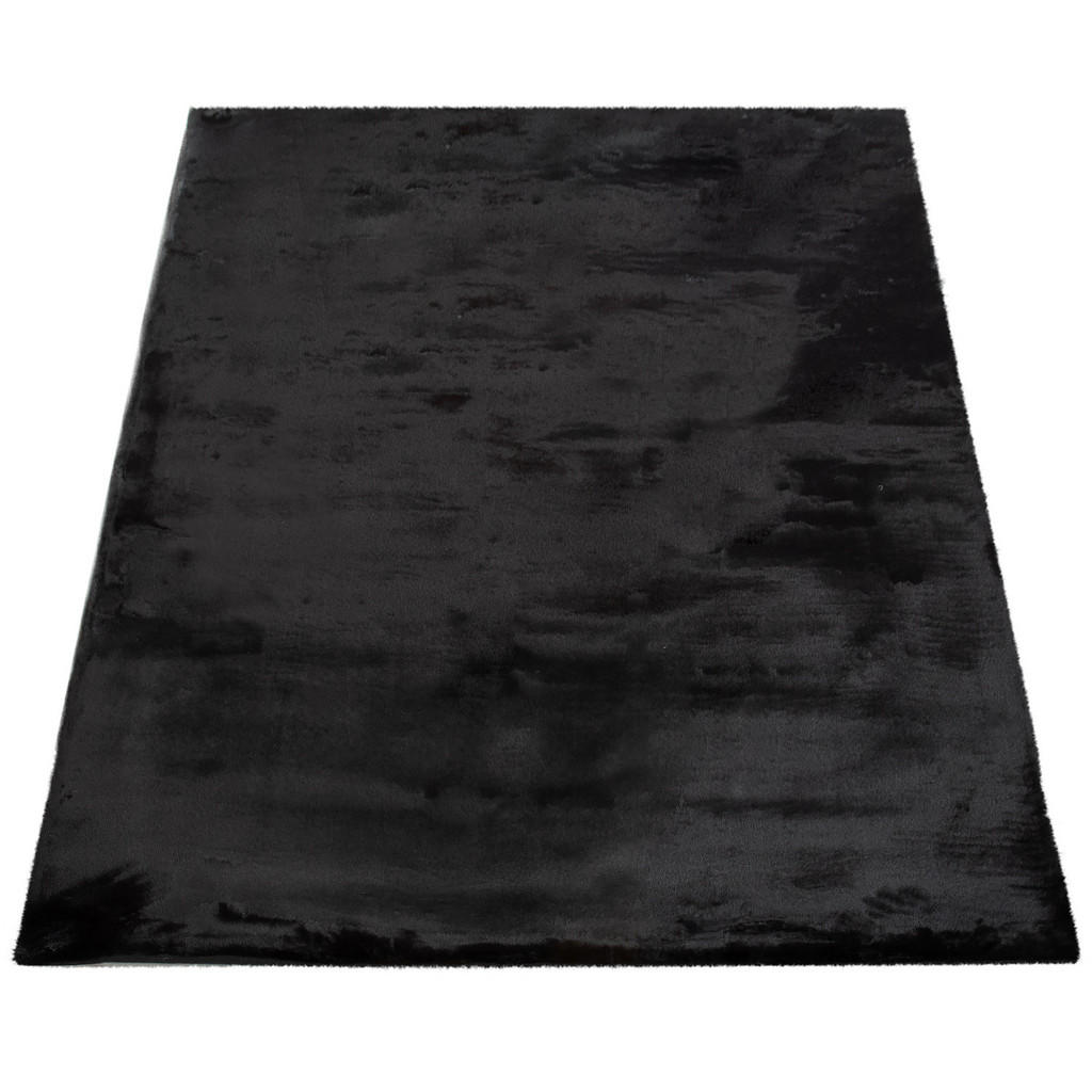 Paco Home Hochflorteppich, Schwarz, Textil, Rechteckig,