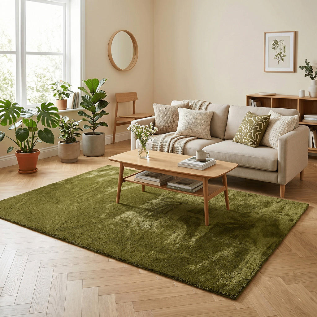 Snapstyle Hochflorteppich, Grün, Textil, 200x250 cm, Te