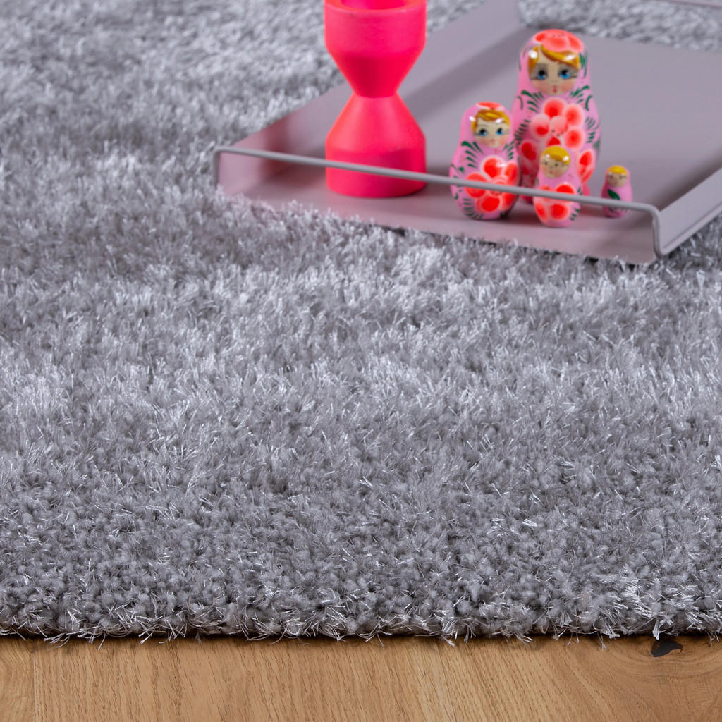 Obsession Hochflorteppich My Emilia, Silber, Textil, St