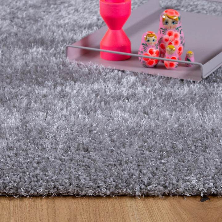 Obsession Hochflorteppich My Emilia, Silber, Textil, St