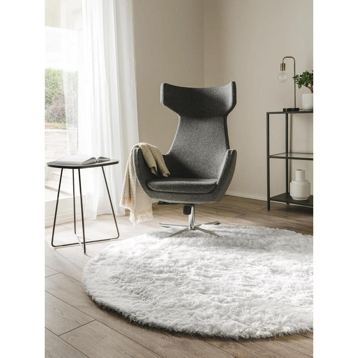 benuta Nest Hochflorteppich, Weiß, Textil, Beton Optik,
