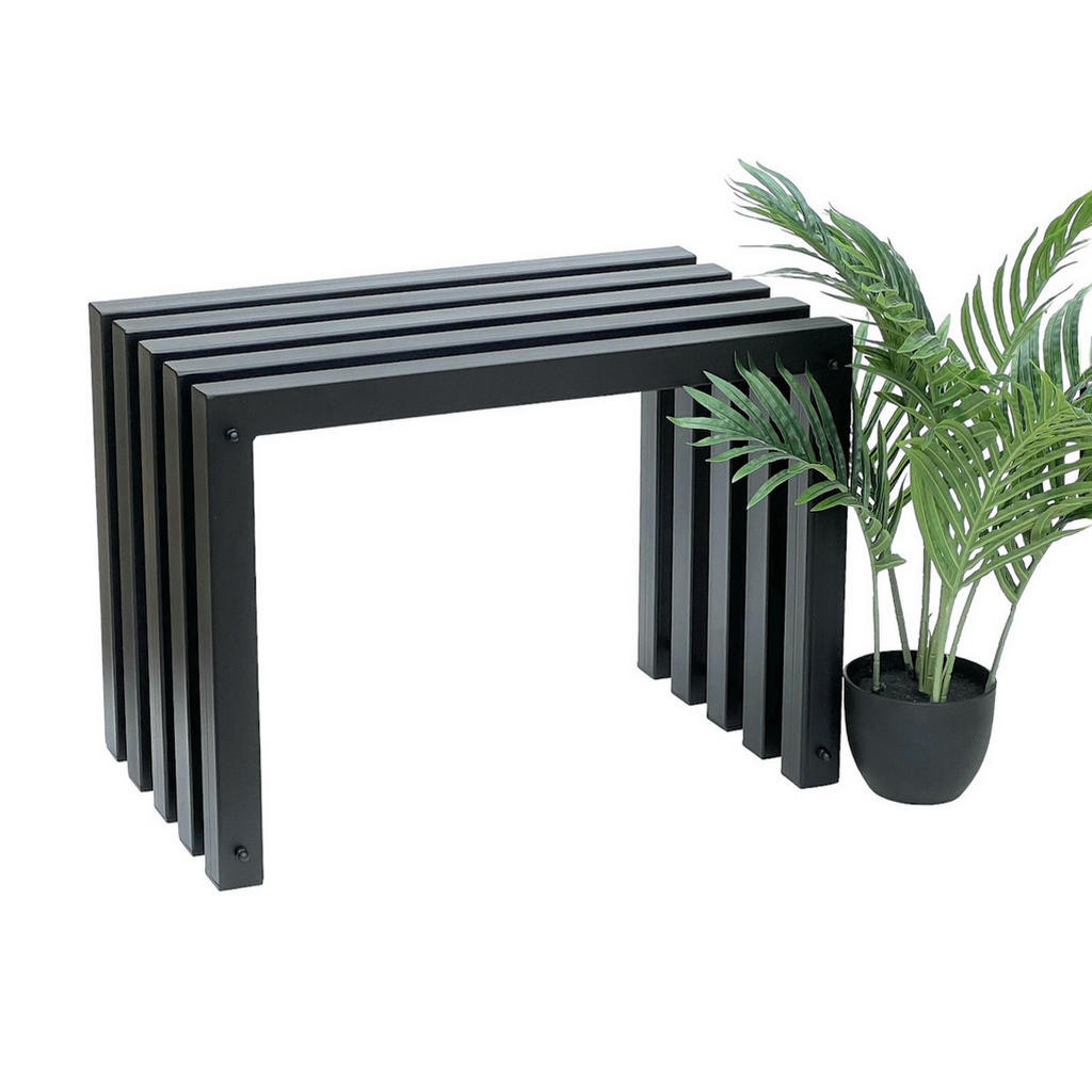 DanDiBo Hocker, Schwarz, Metall, 60x43.5x37 cm, Gartenm