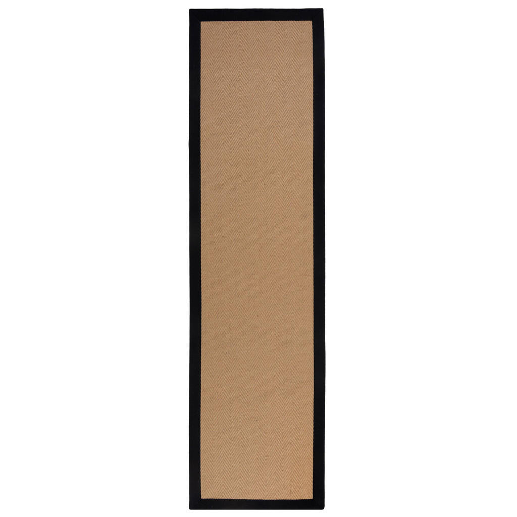 Kadima Design Teppich, Natur, Schwarz, Textil, Uni, Rec