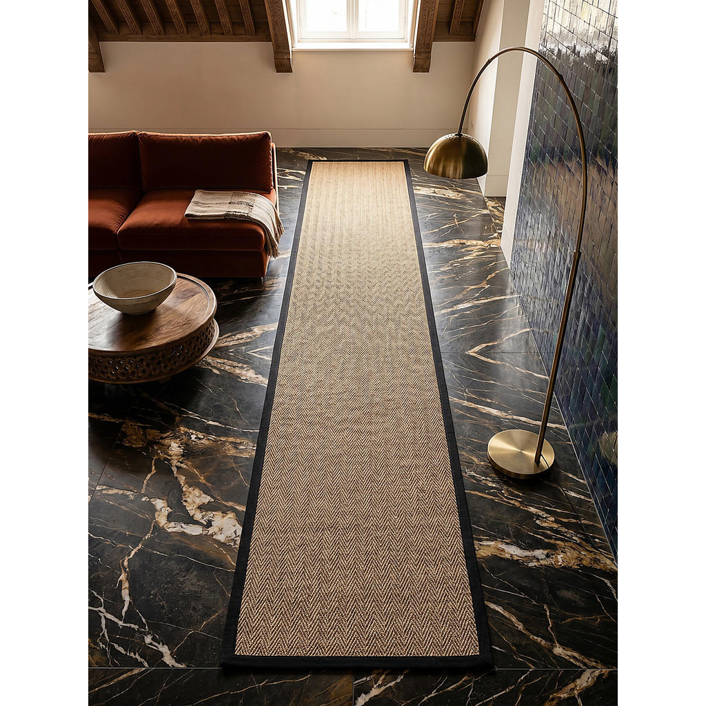 Kadima Design Teppich, Natur, Schwarz, Textil, Uni, Rec