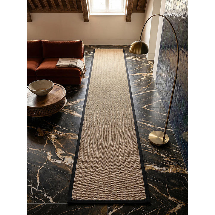 Kadima Design Teppich, Natur, Schwarz, Textil, Uni, Rec