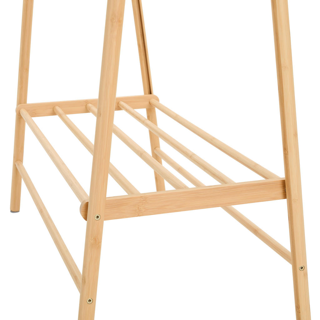 Carryhome Kleiderständer, Natur, Holz, Bambus, massiv,