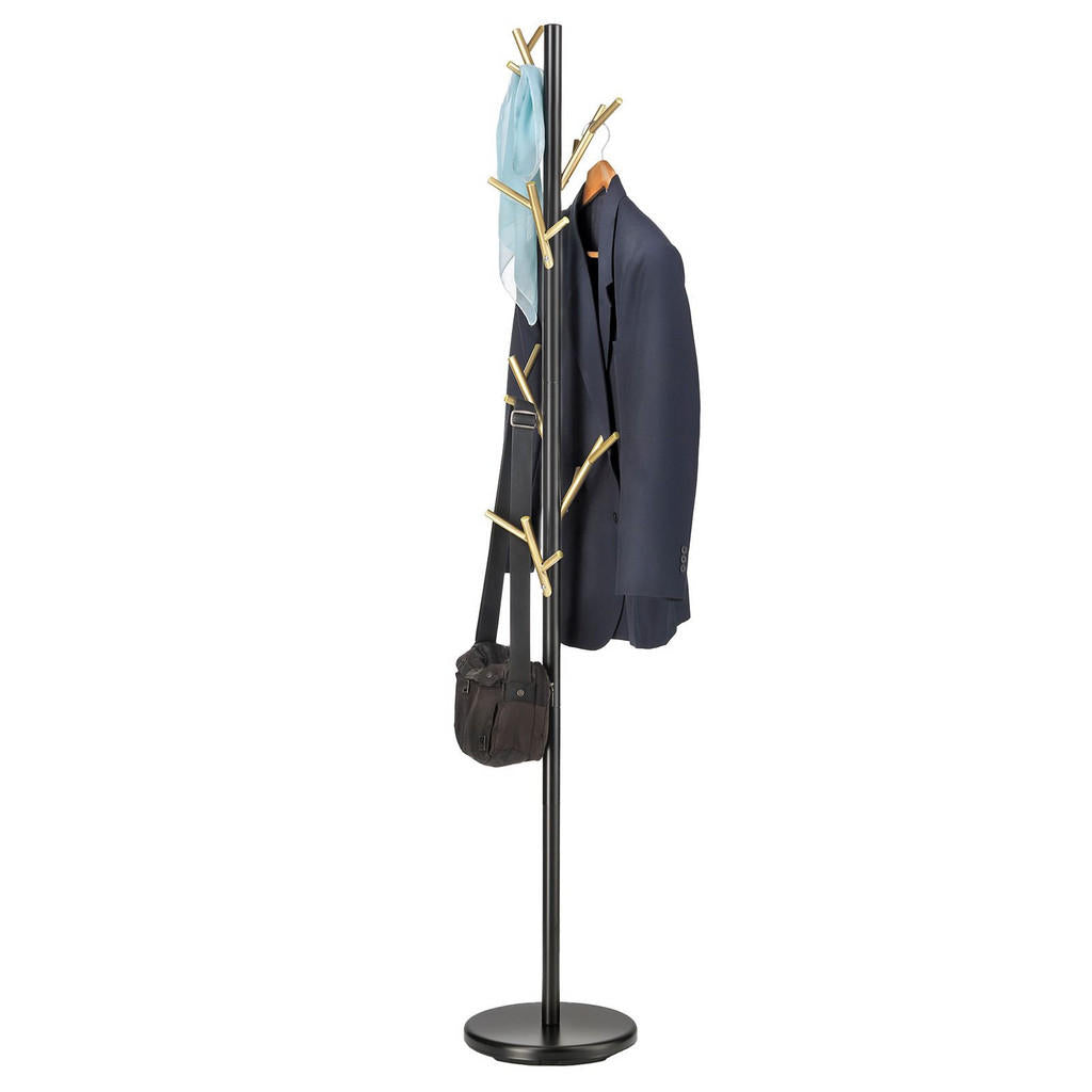 Idimex Kleiderständer, Schwarz, Gold, Metall, Mode, 30x