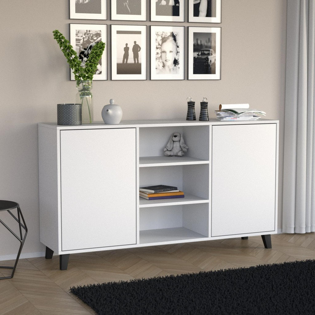Beautysofa Kommode, Weiß, Holzwerkstoff, Rechteckig, 15