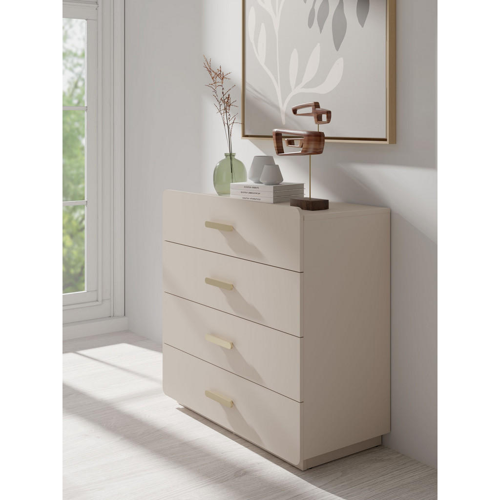 Masseno Kommode, Beige, Holzwerkstoff, 4 Schubladen, 10