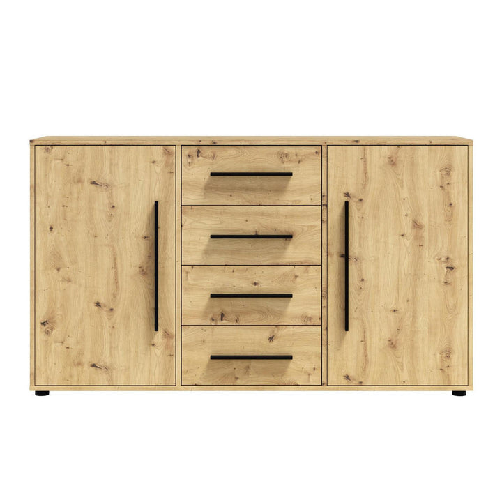 Bettso Kommode, Eiche Artisan, Holzwerkstoff, 4 Schubla