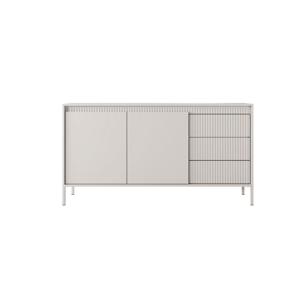 DomoHome Kommode, Beige, Holz, 2 Fächer, Rechteckig, 15