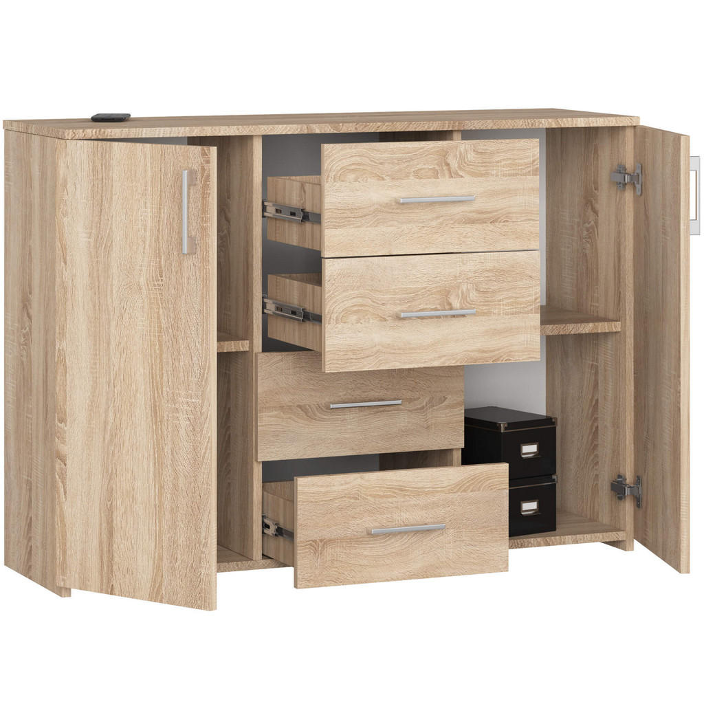 Akord Kommode, Sonoma Eiche, Holzwerkstoff, Nachbildung