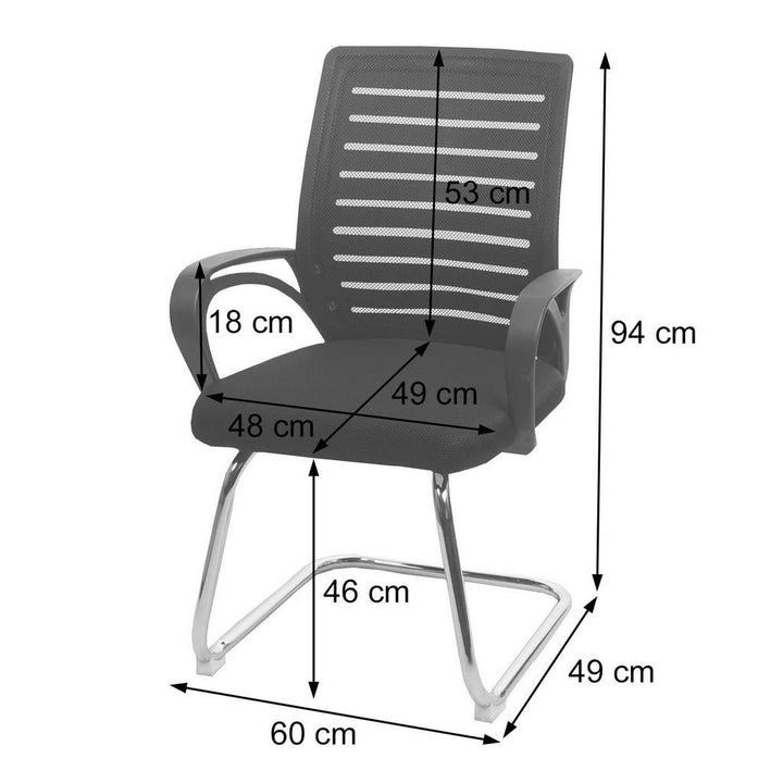 MCW Konferenzstuhl, Blau, Textil, 60x94x49 cm, Arbeitsz