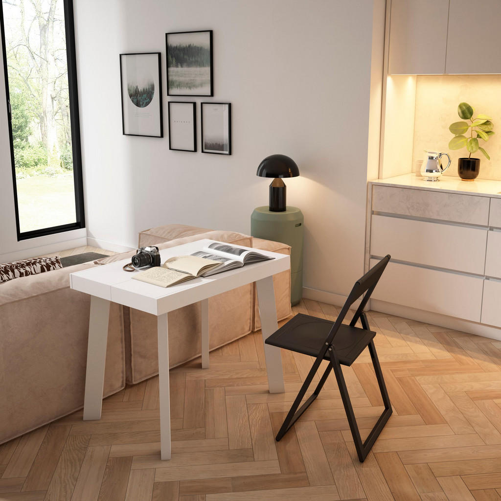 Skraut Home Konsolentisch, Weiß, Holzwerkstoff, Rechtec