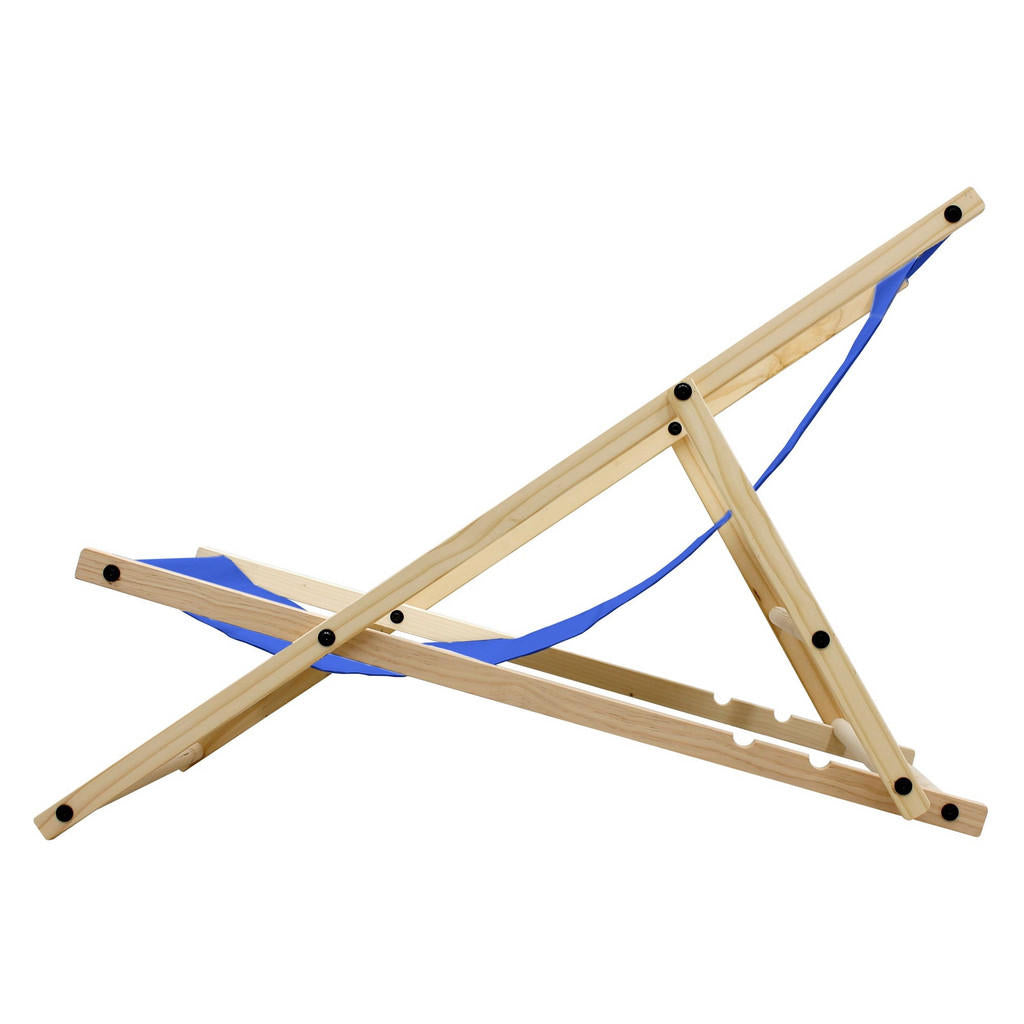ECD-Germany Liegestuhl, Blau, Holz, 57.5x83x100 cm, Gar
