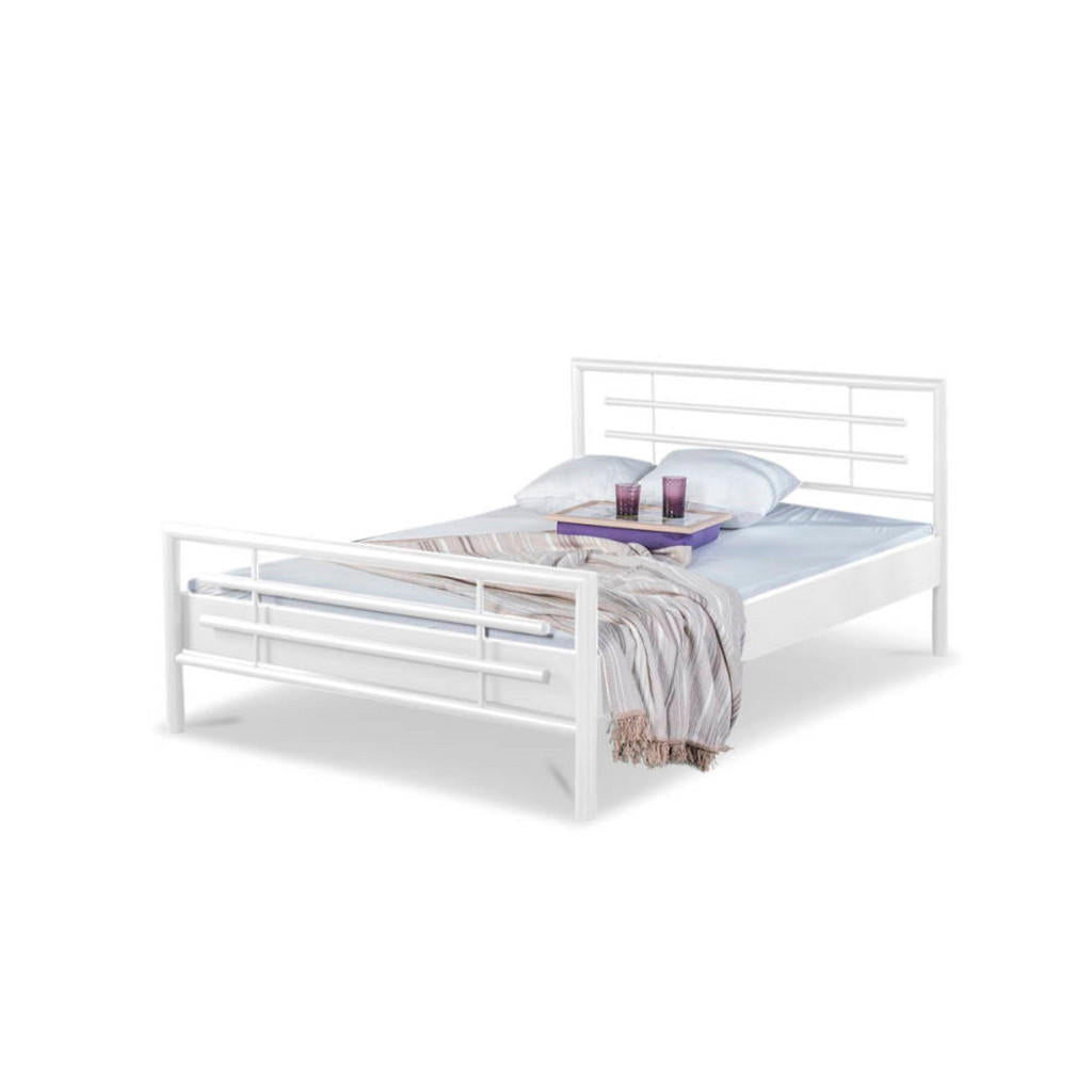 BED BOX Metalbett, Weiß, Metall, 100x220 cm, Schlafzimm