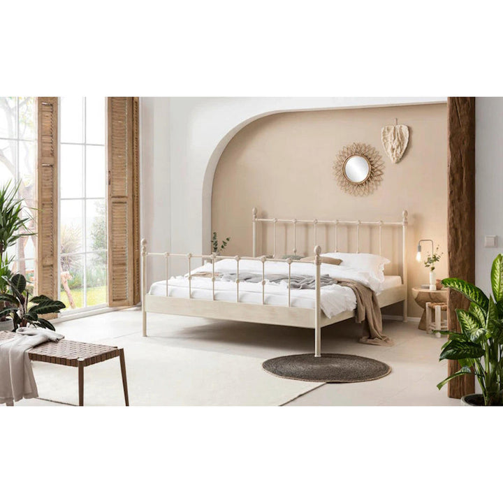 BED BOX Metallbett, Sand, Metall, 200x210 cm, Schlafzim