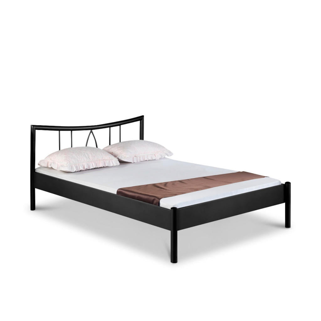 BED BOX Metallbett, Schwarz, Metall, 120x210 cm, Schlaf
