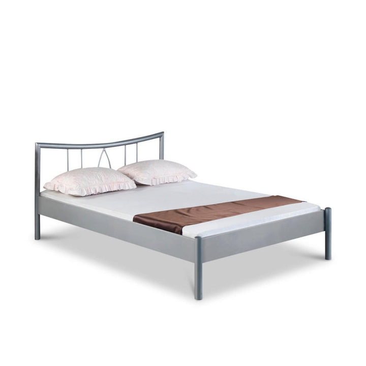 BED BOX Metallbett, Silber, Metall, 140x210 cm, Schlafz