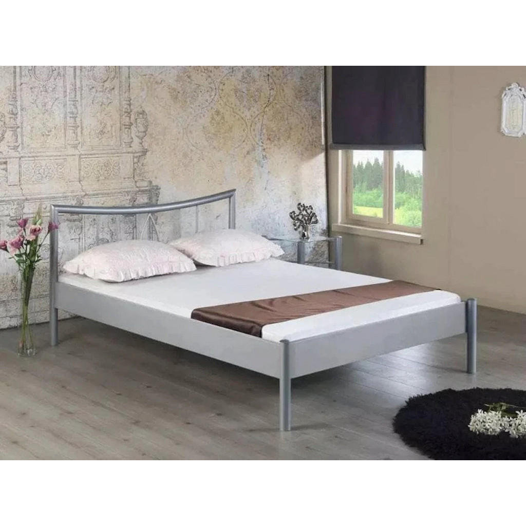 BED BOX Metallbett, Silber, Metall, 160x200 cm, Schlafz