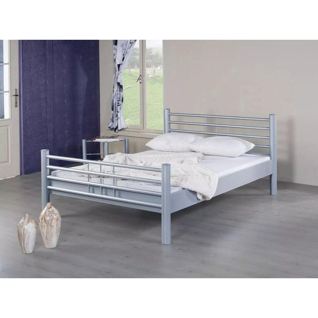 BED BOX Metallbett, Weiß, Metall, 100x210 cm, Schlafzim