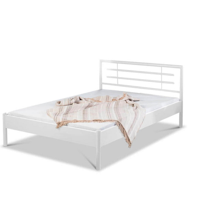BED BOX Metallbett, Weiß, Metall, 100x220 cm, Schlafzim