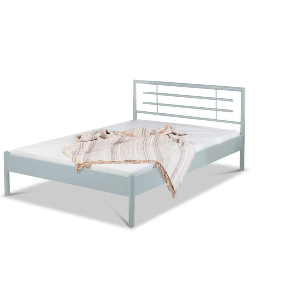 BED BOX Metallbett, Silber, Metall, 120x200 cm, Schlafz