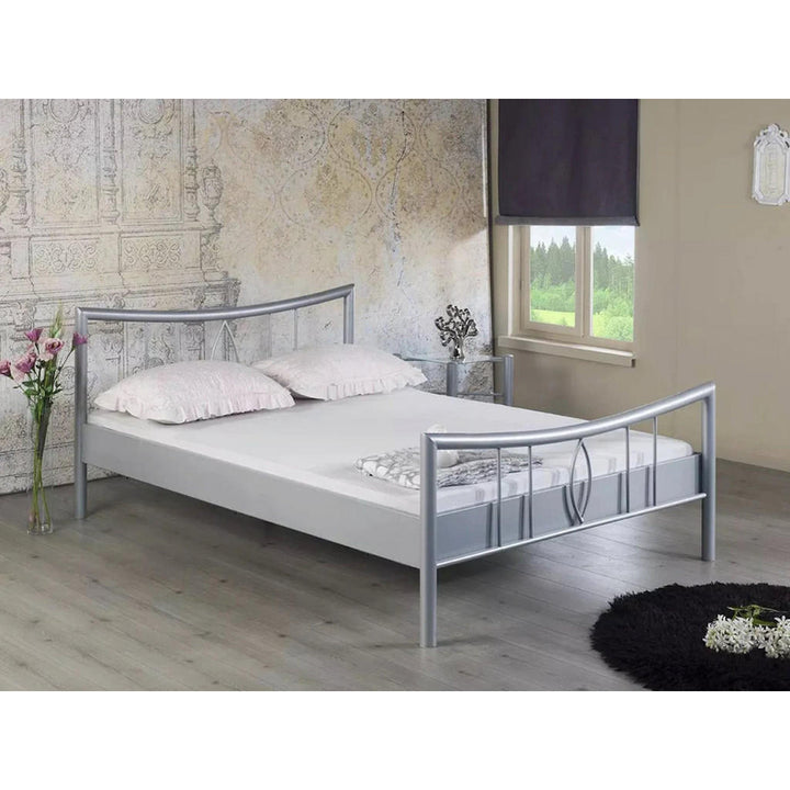 BED BOX Metallbett, Schwarz, Metall, 140x200 cm, Schlaf