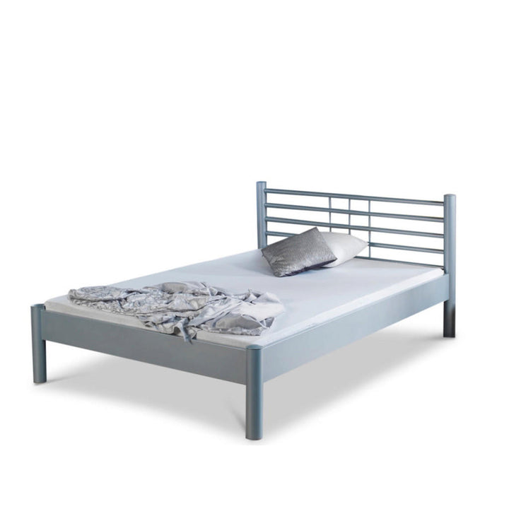 BED BOX Metallbett, Silber, Metall, 160x200 cm, Schlafz