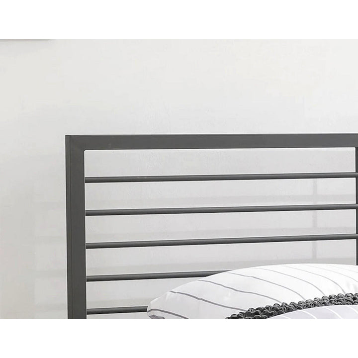 BED BOX Metallbett, Schwarz, Metall, 140x210 cm, Schlaf