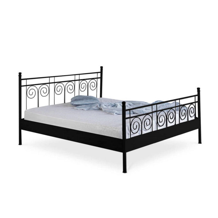 BED BOX Metallbett, Schwarz, Metall, 180x220 cm, Schlaf
