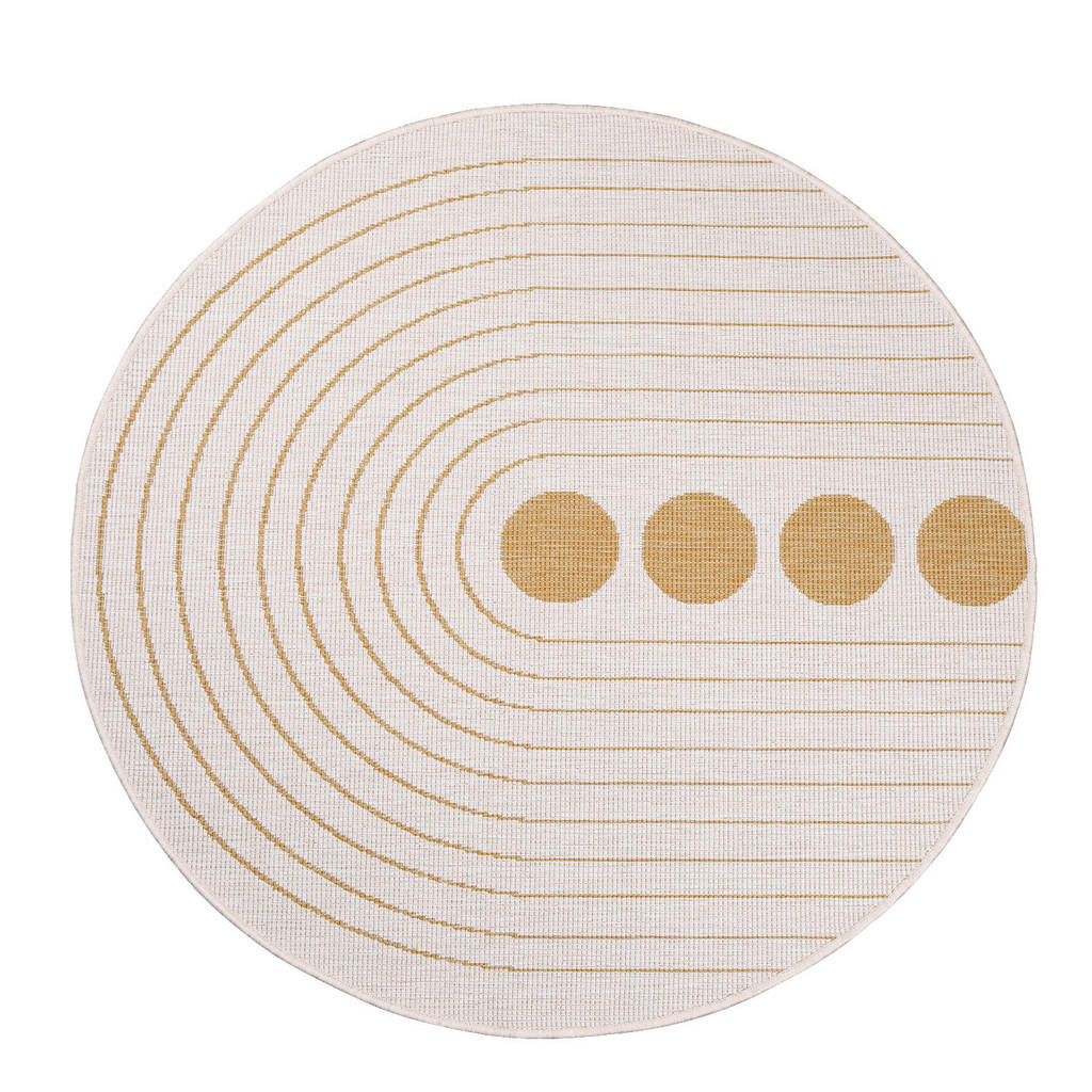 carpet city Outdoor-Teppich, Gelb, Textil, Gepunktet, R