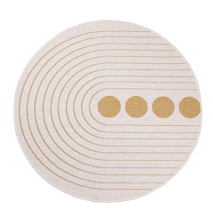 carpet city Outdoor-Teppich, Gelb, Textil, Gepunktet, R