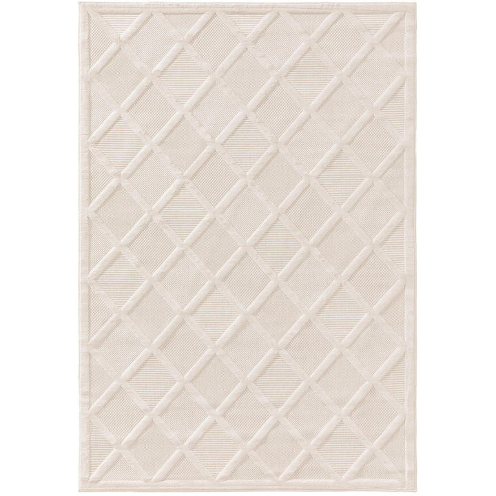 benuta Nest Outdoorteppich, Creme, Textil, Rechteckig,