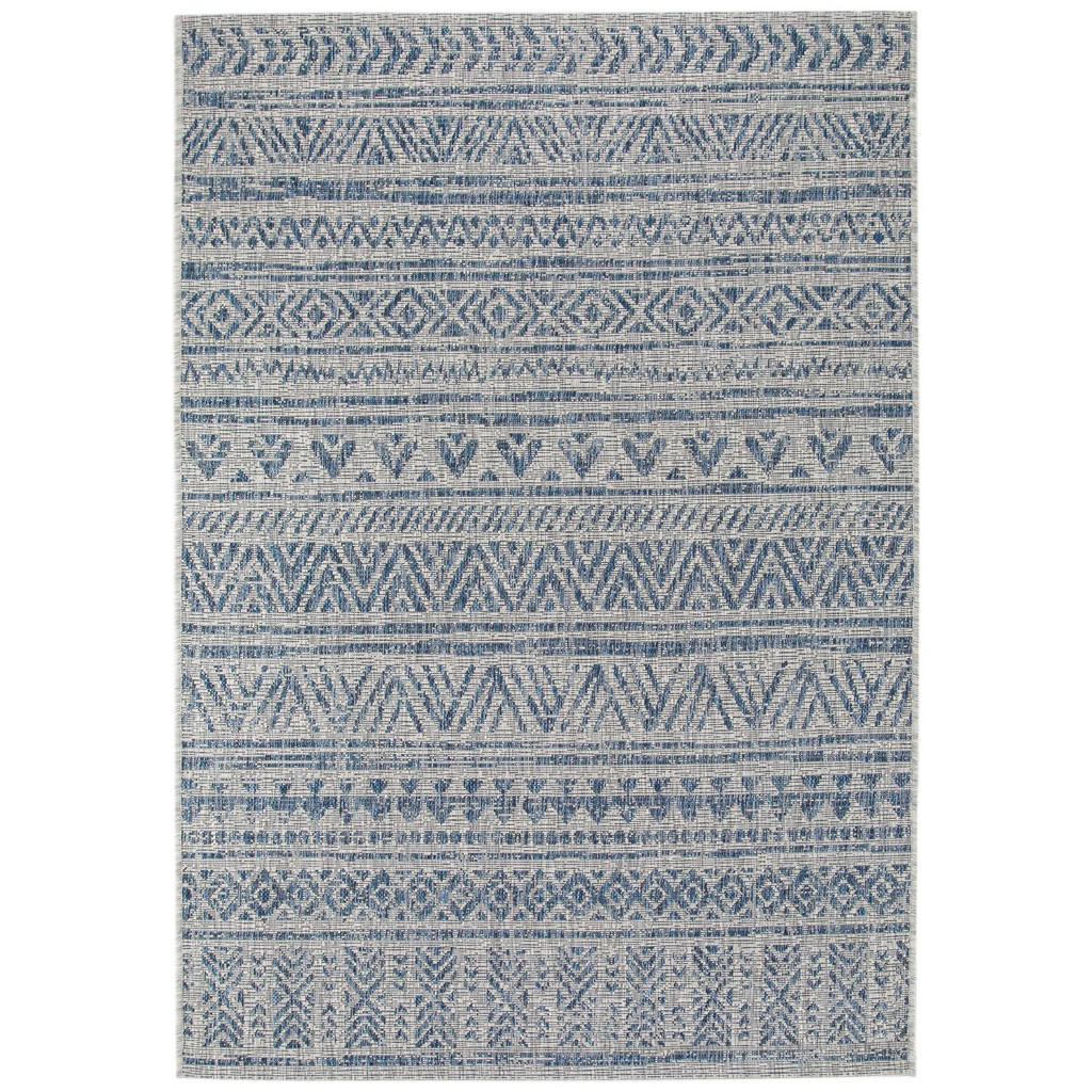 benuta Nest Outdoorteppich, Blau, Textil, Rechteckig, 1