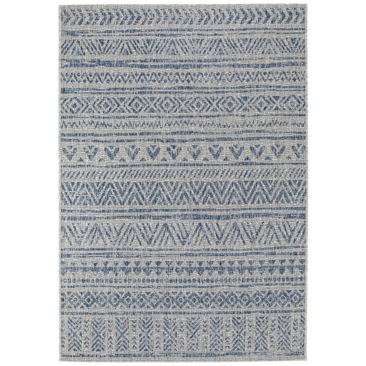 benuta Nest Outdoorteppich, Blau, Textil, Rechteckig, 1