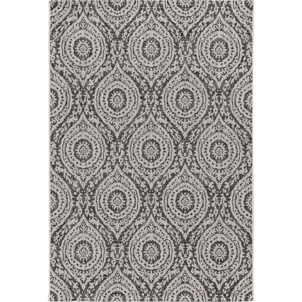 benuta Nest Outdoorteppich, Weiß, Textil, Grafikmuster,